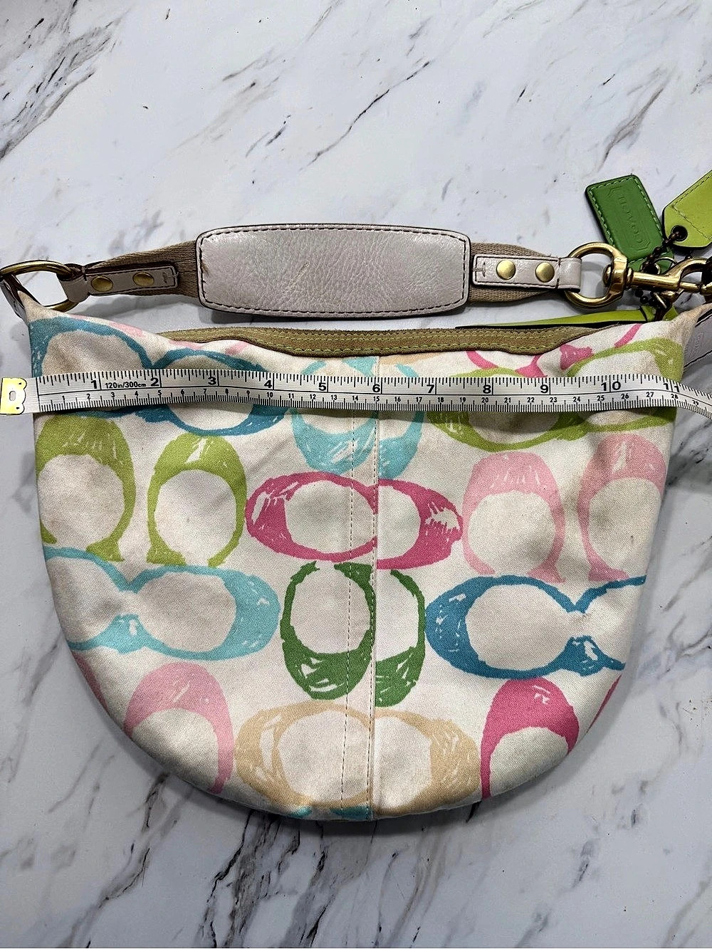 Coach vintage y2k pastel scribble Hampton hobo shoulder bag